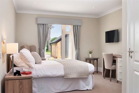Case study image of beautiful bedroom supplied by Renray Healthcare