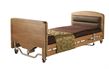Picture of Elite 4 Section Profiling Bed including full length wooden side rails and key side rail lock down facility and padded headboard