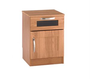 Picture of Boston bedside unit 1 drw lockable & 1 door with perspex viewing panel\drawer