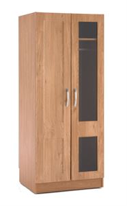 Picture of Boston wardrobe with two doors, one door has perspex viewing panels