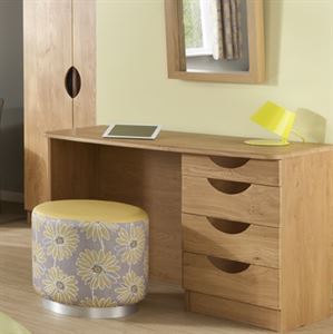 Picture of Denver plus 25mm cut out free standing 4 drawer single dressing table CE