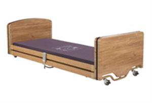 Picture of Elite 4 section Low Height bed including full length wooden side rails and key side rail lock down facility 