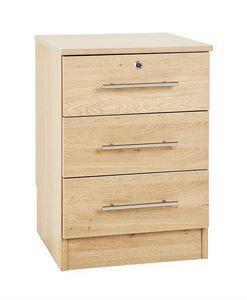 Picture of Florida 3 drawer bedside unit and lock